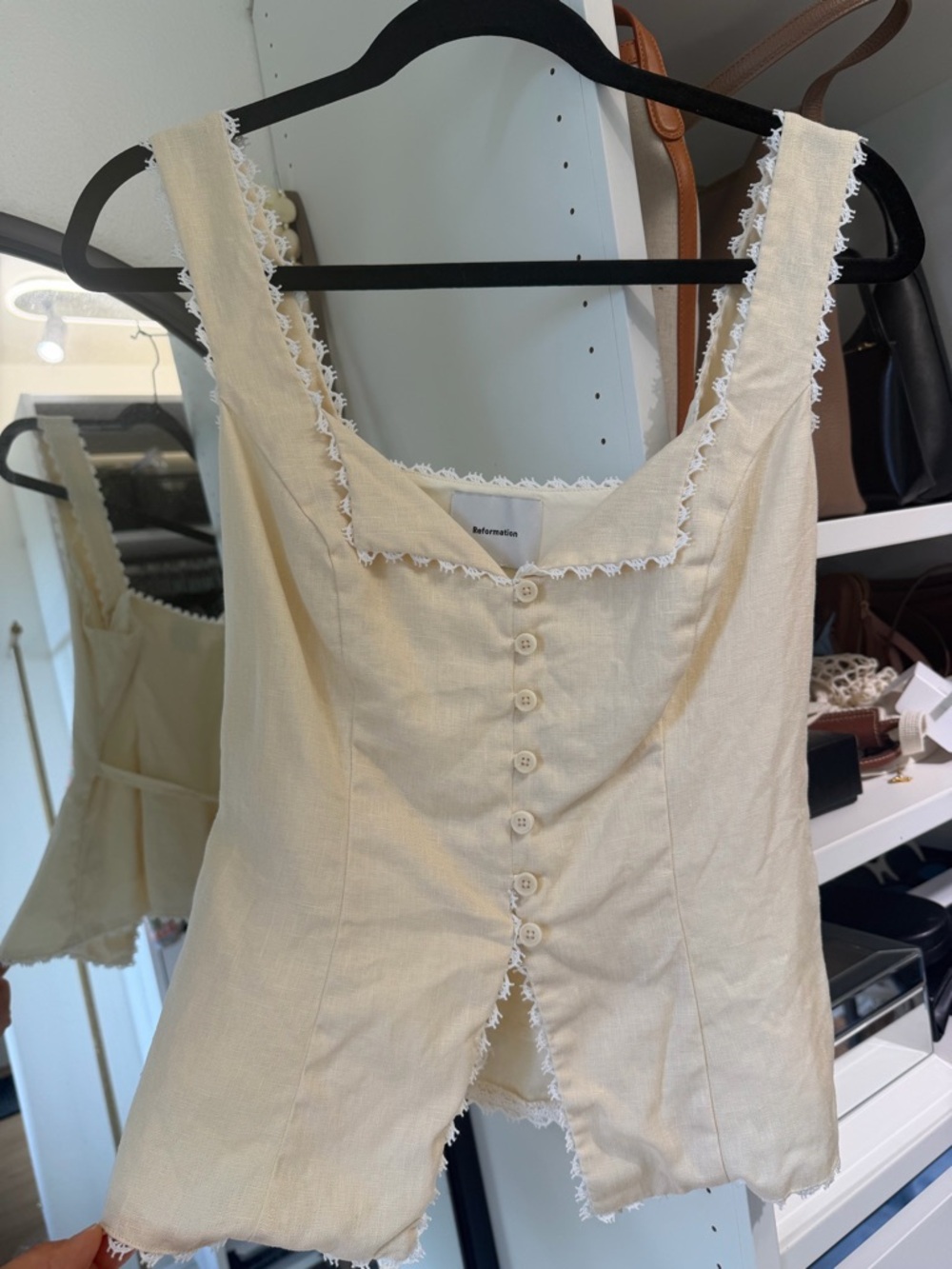 Reformation viola linen top